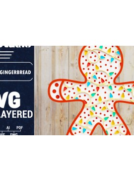 Σετ των 2 Intra απο ξύλο plywood 3mm-4mm πάχος Χριστουγεννιάτικη διακόσμηση με μελόψωμο 3d Δίασταση 1500x1500 cm INTRAFABR-84298281