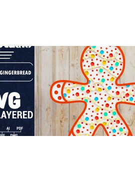 Σετ των 2 Intra απο ξύλο plywood 3mm-4mm πάχος Χριστουγεννιάτικη διακόσμηση με μελόψωμο 3d Δίασταση 1500x1500 cm INTRAFABR-84298286