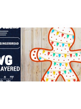 Σετ των 2 Intra απο ξύλο plywood 3mm-4mm πάχος Χριστουγεννιάτικη διακόσμηση με μελόψωμο 3d Δίασταση 1500x1500 cm INTRAFABR-84298277