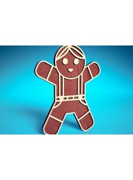 Σετ των 2 Intra απο ξύλο plywood 3mm-4mm πάχος Χριστουγεννιάτικο Gingerbread Cut  Δίασταση 15x15 cm INTRAFABR-75818212