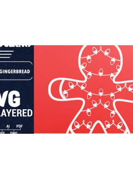 Σετ των 2 Intra απο ξύλο plywood 3mm-4mm πάχος Χριστουγεννιάτικου Gingerbread PaperCut Δίασταση 1500x1500 cm INTRAFABR-84450133