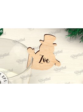 Σετ των 3 Intra απο ξύλο plywood 3mm-4mm πάχος Χριστουγεννιάτικη διακόσμηση γυαλιού με λέιζερ Δίασταση 15x15 cm INTRAFABR-109275408