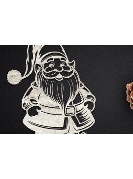 Σετ των 3 Intra απο ξύλο plywood 3mm-4mm πάχος Χριστουγεννιάτικο Gnome Δίασταση 15x15 cm INTRAFABR-109817531