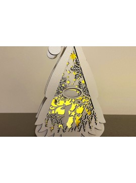 Σετ των 3 Intra απο ξύλο plywood 3mm-4mm πάχος Πρότυπο αποκοπής χριστουγεννιάτικου Gnome Light Box Δίασταση 2x2 cm INTRAFABR-109335702