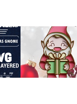 Σετ των 2 Intra απο ξύλο plywood 3mm-4mm πάχος Χριστουγεννιάτικο Gnome πολυστρωματικό χαρτί κοπής Δίασταση 1200x1200 cm INTRAFABR-70859999