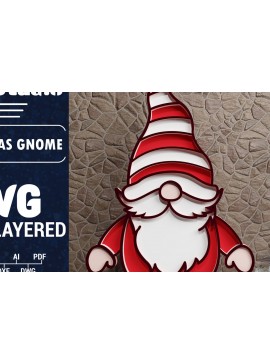 Σετ των 2 Intra απο ξύλο plywood 3mm-4mm πάχος Χριστουγεννιάτικο Gnome πολυστρωματικό χαρτί κοπής Δίασταση 1200x1200 cm INTRAFABR-73249867