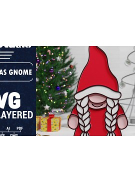 Σετ των 2 Intra απο ξύλο plywood 3mm-4mm πάχος Χριστουγεννιάτικο Gnome πολυστρωματικό χαρτί κοπής Δίασταση 1500x1500 cm INTRAFABR-74041832