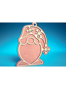 Σετ των 3 Intra απο ξύλο plywood 3mm-4mm πάχος Κόψιμο με λέιζερ Χριστουγεννιάτικη διακοσμητική κάρτα Δίασταση 8x8 cm INTRAFABR-75820410