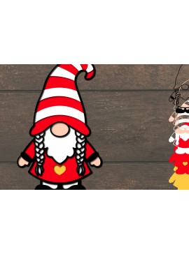 Σετ των 2 Intra απο ξύλο plywood 3mm-4mm πάχος Χριστουγεννιάτικο Gnome Χαρτί κοπής Δίασταση 1500x1500 cm INTRAFABR-107661770