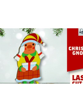 Σετ των 2 Intra απο ξύλο plywood 3mm-4mm πάχος Christmas Gnomes Δίασταση 15x15 cm INTRAFABR-109700065