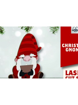 Σετ των 3 Intra απο ξύλο plywood 3mm-4mm πάχος Christmas Gnomes Δίασταση 15x15 cm INTRAFABR-109625326