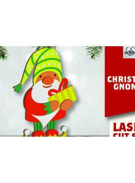 Σετ των 2 Intra απο ξύλο plywood 3mm-4mm πάχος Christmas Gnomes Δίασταση 15x15 cm INTRAFABR-109625392