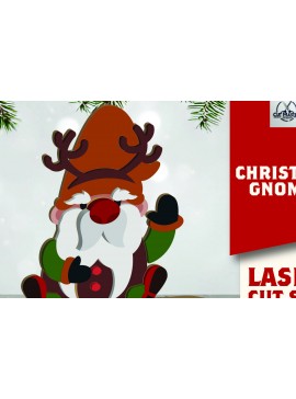 Σετ των 2 Intra απο ξύλο plywood 3mm-4mm πάχος Christmas Gnomes Δίασταση 15x15 cm INTRAFABR-109699759