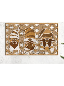 Intra απο ξύλο plywood 3mm-4mm πάχος Πρότυπο πολυστρωματικής κοπής Χριστουγεννιάτικων καλικάντζων Δίασταση 40x40 cm INTRAFABR-79072285