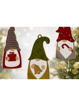 Σετ των 3 Intra απο ξύλο plywood 3mm-4mm πάχος ΧΡΙΣΤΟΥΓΕΝΝΙΑΤΙΚΑ στοιχειάκια Πολυστρωματικό Στολίδι Δίασταση 4x4 cm INTRAFABR-85729840