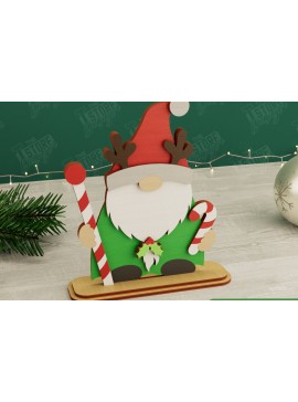 Σετ των 3 Intra απο ξύλο plywood 3mm-4mm πάχος Χριστουγεννιάτικα στοιχειά | Επιτραπέζιο αγαλματίδιο | CNC Δίασταση 15x15 cm INTRAFABR-106665400