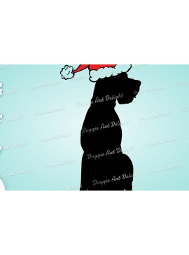 Σετ των 2 Intra απο ξύλο plywood 3mm-4mm πάχος Χριστουγεννιάτικο αποκοπής Great Dane Dog Δίασταση 15x15 cm INTRAFABR-83139636