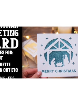 Σετ των 3 Intra απο ξύλο plywood 3mm-4mm πάχος Πρότυπο ευχετήριας κάρτας Χριστουγέννων Δίασταση 5x5 cm INTRAFABR-107885522