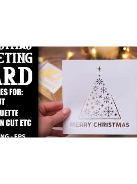 Σετ των 3 Intra απο ξύλο plywood 3mm-4mm πάχος Πρότυπο ευχετήριας κάρτας Χριστουγέννων Δίασταση 5x5 cm INTRAFABR-107885546