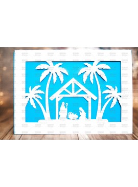 Σετ των 2 Intra απο ξύλο plywood 3mm-4mm πάχος Πρότυπο ευχετήριας κάρτας Χριστουγέννων Δίασταση 15x15 cm INTRAFABR-107962194