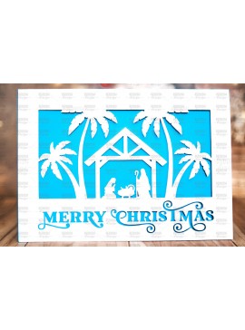 Σετ των 3 Intra απο ξύλο plywood 3mm-4mm πάχος Πρότυπο ευχετήριας κάρτας Χριστουγέννων Δίασταση 15x15 cm INTRAFABR-107962221