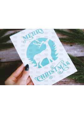 Σετ των 2 Intra απο ξύλο plywood 3mm-4mm πάχος Πρότυπο ευχετήριας κάρτας Χριστουγέννων Δίασταση 15x15 cm INTRAFABR-107971395