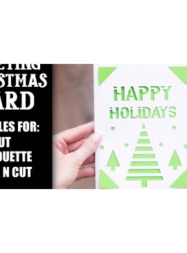 Σετ των 2 Intra απο ξύλο plywood 3mm-4mm πάχος Πρότυπο ευχετήριας κάρτας Χριστουγέννων Δίασταση 15x15 cm INTRAFABR-108788996