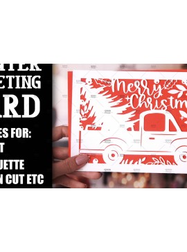 Σετ των 3 Intra απο ξύλο plywood 3mm-4mm πάχος Πρότυπο ευχετήριας κάρτας Χριστουγέννων Δίασταση 15x15 cm INTRAFABR-108804335