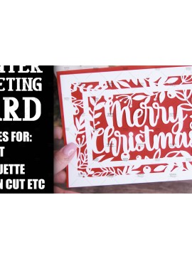 Σετ των 2 Intra απο ξύλο plywood 3mm-4mm πάχος Χριστουγεννιάτικη ευχετήρια κάρτα Δίασταση 15x15 cm INTRAFABR-108804613