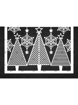 Σετ των 3 Intra απο ξύλο plywood 3mm-4mm πάχος Χριστουγεννιάτικη κάρτα με κομμένα ευχετήρια χαρτί Δίασταση 5x7 cm INTRAFABR-113450668