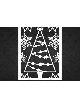 Σετ των 3 Intra απο ξύλο plywood 3mm-4mm πάχος Χριστουγεννιάτικη κάρτα με κομμένα ευχετήρια χαρτί Δίασταση 5x7 cm INTRAFABR-113449766