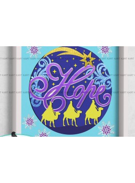 Σετ των 3 Intra απο ξύλο plywood 3mm-4mm πάχος Christmas Hope Nativity Shadow Box Δίασταση 8x8 cm INTRAFABR-53942593