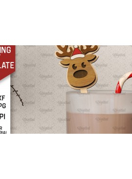 Σετ των 2 Intra απο ξύλο plywood 3mm-4mm πάχος Christmas Hot Chocolate Stirrer  Δίασταση 15x15 cm INTRAFABR-104866818