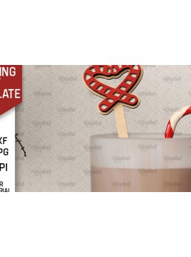 Σετ των 3 Intra απο ξύλο plywood 3mm-4mm πάχος Christmas Hot Chocolate Stirrer  Δίασταση 15x15 cm INTRAFABR-104866909