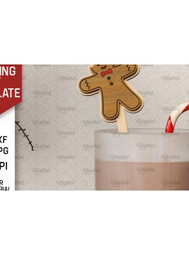 Σετ των 2 Intra απο ξύλο plywood 3mm-4mm πάχος Christmas Hot Chocolate Stirrer  Δίασταση 15x15 cm INTRAFABR-104865988