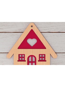 Σετ των 2 Intra απο ξύλο plywood 3mm-4mm πάχος Χριστουγεννιάτικη διακόσμηση σπιτιού / Glowforge  Δίασταση 30x20 cm INTRAFABR-42347248