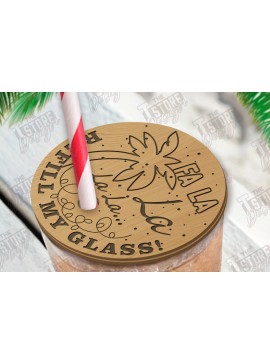 Σετ των 2 Intra απο ξύλο plywood 3mm-4mm πάχος Χριστούγεννα τον Ιούλιο Drink L Δίασταση 15x15 cm INTRAFABR-122614174