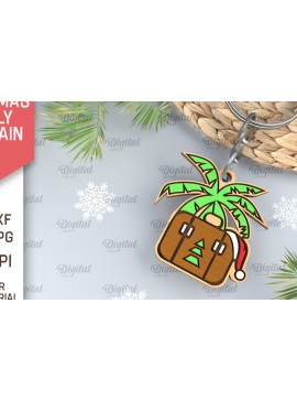 Σετ των 3 Intra απο ξύλο plywood 3mm-4mm πάχος με μπρελόκ Χριστούγεννα τον Ιούλιο Δίασταση 6x6 cm INTRAFABR-97659536