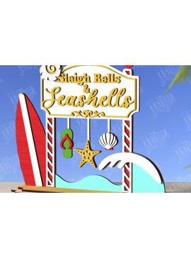 Σετ των 2 Intra απο ξύλο plywood 3mm-4mm πάχος Χριστούγεννα τον Ιούλιο κοπής με λέιζερ | CNC Δίασταση 15x15 cm INTRAFABR-122541037