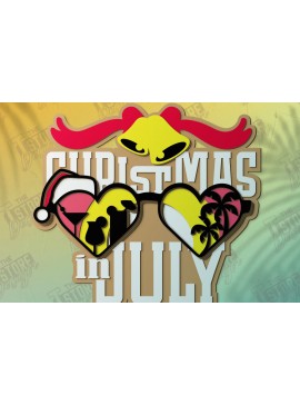 Σετ των 2 Intra απο ξύλο plywood 3mm-4mm πάχος Χριστούγεννα τον Ιούλιο κοπής με λέιζερ | CNC Δίασταση 15x15 cm INTRAFABR-121982933