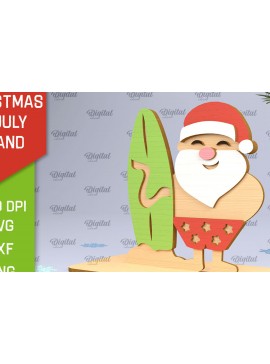 Σετ των 3 Intra απο ξύλο plywood 3mm-4mm πάχος Χριστούγεννα τον Ιούλιο Stand Decor  Δίασταση 15x15 cm INTRAFABR-98976550