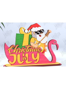 Σετ των 2 Intra απο ξύλο plywood 3mm-4mm πάχος Χριστούγεννα τον Ιούλιο Stand |Καλοκαίρι Δίασταση 15x15 cm INTRAFABR-122091457