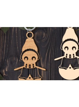 Σετ των 3 Intra απο ξύλο plywood 3mm-4mm πάχος Christmas Keychain Δίασταση 6x6 cm INTRAFABR-85618432