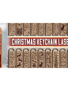 Σετ των 3 Intra απο ξύλο plywood 3mm-4mm πάχος Christmas Keychain | Χριστούγεννα Δίασταση 6x6 cm INTRAFABR-62988344