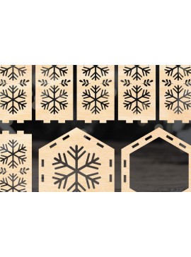 Σετ των 2 Intra απο ξύλο plywood 3mm-4mm πάχος Χριστουγεννιάτικο φανάρι Δίασταση 15x15 cm INTRAFABR-49751190