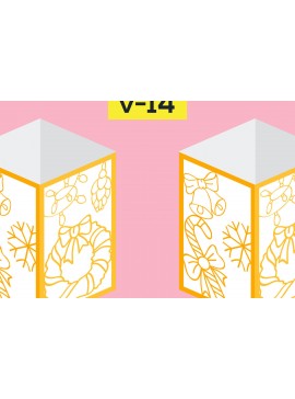 Σετ των 2 Intra απο ξύλο plywood 3mm-4mm πάχος αποκοπής προτύπου χριστουγεννιάτικου φαναριού Δίασταση 15x15 cm INTRAFABR-19208647