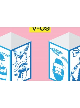 Σετ των 2 Intra απο ξύλο plywood 3mm-4mm πάχος CHRISTMAS Lantern Template Cut File Δίασταση 15x15 cm INTRAFABR-19207972