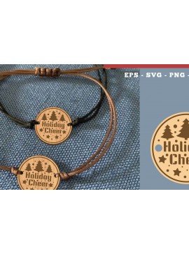 Σετ των 3 Intra απο ξύλο plywood 3mm-4mm πάχος Χριστουγεννιάτικο βραχιόλι κοπής με λέιζερ 7 Δίασταση 5x5 cm INTRAFABR-111697743