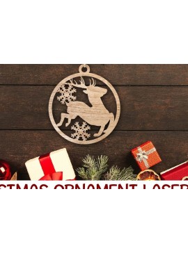 Σετ των 3 Intra απο ξύλο plywood 3mm-4mm πάχος Χριστουγεννιάτικο κοπής με λέιζερ. Χριστούγεννα. Δίασταση 5x5 cm INTRAFABR-38131955