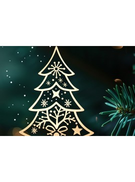 Σετ των 3 Intra απο ξύλο plywood 3mm-4mm πάχος Χριστουγεννιάτικο Δίασταση 4x4 cm INTRAFABR-102815837